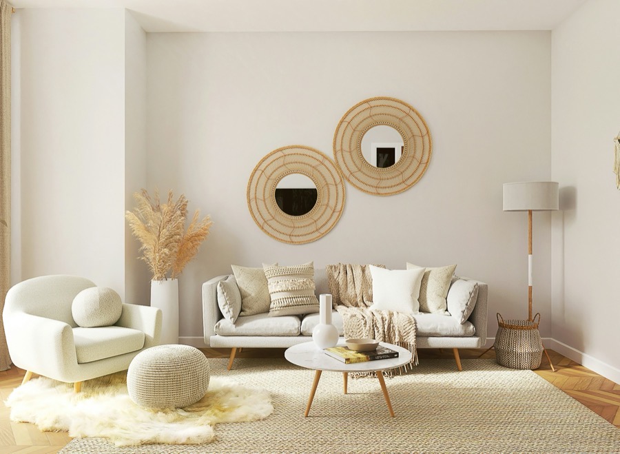 Bright, move-in-ready living room interior